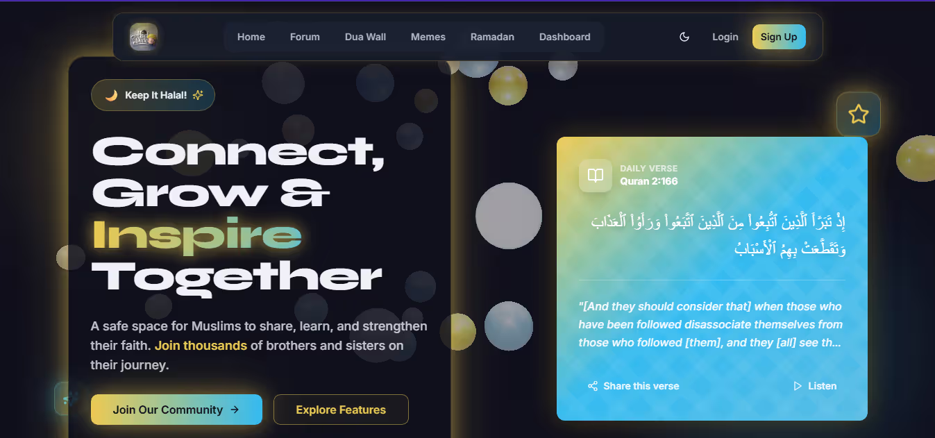 Halal Dude — Community platform with auth & backend