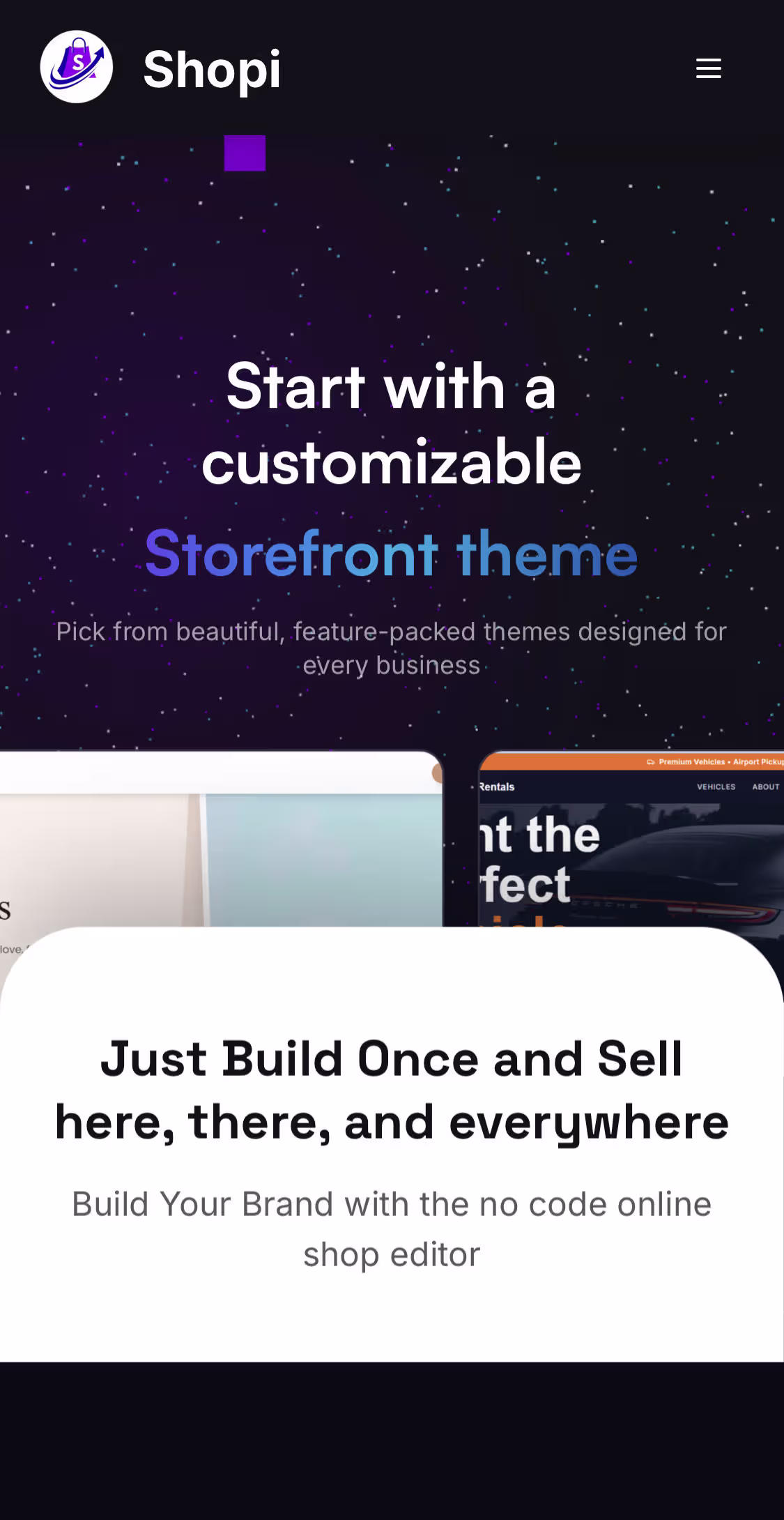 Shopi Mobile View