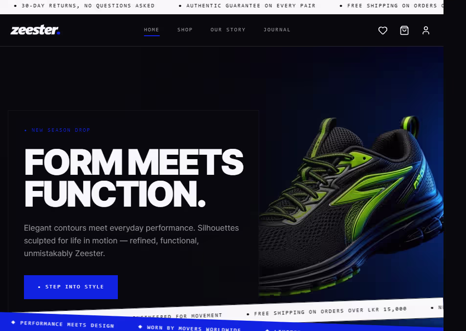 Zeester — Online shoe store — Shopi SDK